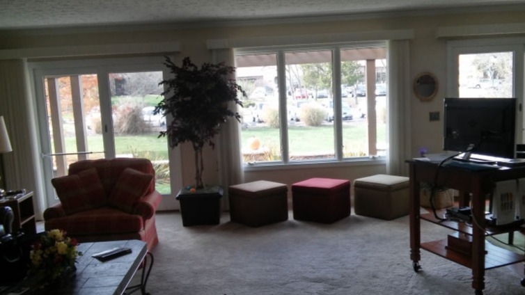 Residential window film installation at Meadowood retirement center 2455 E Tamarack Trail, Bloomington, IN 47408